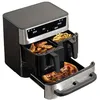 Image de Cuisinart Tri Zone Air fryer et Four 13,6 L sans PFAS, 3 zones, 2 paniers 4,3L + four 5L, 9 fonctions : airfryer, rôtir, griller, cuire, réchauffer, déshydrater, pizza, toast, manuel, Acier inoxydable