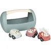 Image de Smoby Little Set 3 Véhicules - Premier Âge - 2 Voitures et 1 Camion de Pompier - Boîte de Transport - A Partir de 12 Mois