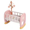 Image de Smoby - Baby Nurse - Berceau à Barreaux - pour Poupon Jusqu'à 42 cms - Lit à Bascule - Matière Recyclée - A Partir de 18 Mois