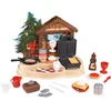 Image de Smoby - Chalet Gourmand - Marchande pour Enfant - Gaufrier - Poêle à Crêpes - Pièces et Monnayeur Inclus - 30 Accessoires - 310557 Multicolore