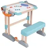 Image de Smoby - Bureau Modulo Space - Transformable en Tableau Double Face - Bois et Plastique - Pliable et Compact - 80 Accessoires Inclus - A Partir de 3 Ans