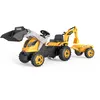 Image de Smoby - Tracteur Builder Max + Remorque - Tractopelle Enfant - Siège Ajustable - Volant avec Klaxon - A Partir de 3 Ans - Fabrication Française