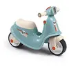 Image de Smoby - Porteur Scooter Bleu - Design Réaliste - Clé Mécanique, Phare Avant - Roues Silencieuses - Coffre à Jouets - Dès 18 Mois