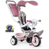 Image de Smoby - Tricycle Baby Balade Plus Rose - Vélo Evolutif Enfant Dès 10 Mois - Roues Silencieuses - Frein de Parking - Fabrication Espagnole