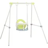 Image de Smoby - Portique Métal Baby Swing - Balançoire Bébé - Intérieur/Extérieur - Hauteur 118 cm - Traité Anti-UV - Matière recyclée - A Partir de 6 Mois - Fabrication Espagnole