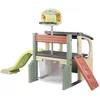 Image de Smoby Life - Fun Center - Centre d'activités Multi-Sports - Toboggan, Panier de Basket, Cage de Foot, Mur Réversible - Matière Recyclée - A Partir de 2 Ans - Fabrication Française