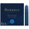 Image de Waterman cartouches d'encre standard international couleur Bleu Sérénité - Lot de 6 recharge pour stylo plume - Fournitures de bureau