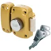 Image de Vachette Verrou de porte Bouton/Cylindre CYCLOP - Ouverture à Bouton intérieur, Clé extérieur - Cylindre ø 23 mm, Longueur 30 mm, 5 goupilles - 67600C/SC - Anti crochetage - 3 clés