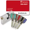 Image de Vachette RADIALis - Cylindre de Serrure Débrayable SYNKRO 42,5x42,5 mm Inox, Sécurité Maximale, pour Porte extérieure, porte d'entrée - 4 Clés Incopiables, Carte de Propriété