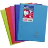 Image de Clairefontaine 4841C Un Bloc de Cours Koverbook Agrafé Grand Côté - A4+ 22,3x29,6 cm - 160 Pages Détachables Grands Carreaux Perforées 4 Trous - Papier Blanc 90g - Couverture Polypro Couleur Aléatoire