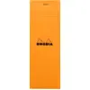 Image de CLAIREFONTAINE Bloc agrafé Rhodia ORANGE N°8 7,4x21 cm 80 feuillets petits carreaux 5x5 80 g