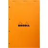 Image de CLAIREFONTAINE Bloc agrafé Rhodia ORANGE N°20 21x31,8 cm petits carreaux 5x5 80 feuillets perforation 4 trous 80 g
