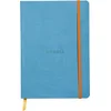 Image de RHODIA 117407C - Carnet Souple Turquoise - A5 14,8 x 21 cm - Ligné - 160 pages - Papier Clairefontaine Ivoire 90 g/m² - Marque-Page, Fermeture Élastique - Couverture Simili Cuir
