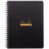 Image de RHODIA 119911C - Cahier à Spirale (Reliure Intégrale) Noir- A5+ 16 x 21 cm- Ligné - 160 pages Détachables Perf. 6 Trous - Papier Clairefontaine 90 g/m² - Couverture Polypro - Rhodiactive