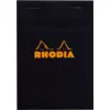 Image de CLAIREFONTAINE Bloc agrafé Rhodia BLACK N°13 10,5x14,8 cm 80 feuillets petits carreaux 5x5 80 g