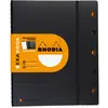 Image de RHODIA 132142C - Cahier d’Organisation Rechargeable Exabook Noir - A4+ 22,5 x 29,7 cm - Petits Carreaux - 160 p Détachables Perf. 4 trous - Papier Clairefontaine 90 g/m² - Couverture Polypro Recyclé
