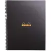 Image de RHODIA 191310C - Cahier à Spirale (Reliure Intégrale) Notebook Noir - A4+ 22,5 x 29,7 cm - Ligné - 160 pages Détachables Perf 9 Trous - Papier Clairefontaine 90 g/m² - Couverture Semi-Rigide