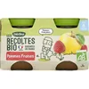 Image de Blédina Les Récoltes Bio, Petits pots bébé Bio dès 6 Mois, Pommes Fraises, 2x130g (Packx12)