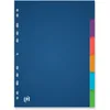 Image de OXFORD Intercalaires Neutres A4XL 6 Positions Polypro Translucide Epaisseur 30/100ème Coloris Assortis