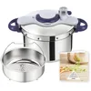 Image de Seb Clipsominut’ Perfect Cocotte-minute 7,5 L, Autocuiseur induction, Facile à utiliser, Minuteur, Livre 100 recettes inclus, Fabriqué en France, Violet P4624800