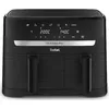 Image de Tefal Dual Easy Fry, Friteuse à air chaud à double chambre, 8,3 l, 2Kg de nourriture, 2 tiroirs indépendants, 7 programmes automatiques, Econome en énergie, Airfryer, Noir, EY901810