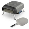 Image de Tefal Pizza Pronto Gaz, Pierre rotative à 360° pour cuisson uniforme, Four à pizza extérieur, Application gratuite, JM412010