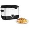 Image de Moulinex Friteuse à huile, Capacité 1 L d'huile, 600 g de frites, Pour 2 portions, Température 150°C à 190°C, Compact, Hublot de contrôle, Minifrito AF220010, Noir/Argenté