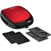 Image de Tefal Snack Time Colormania, appareil à gaufres et sandwichs, 2 jeux de plaques inclus