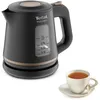 Image de Tefal Bouilloire électrique 1 L, Ébullition rapide, Filtre anticalcaire amovible, Poignée ergonomique, 2 fenêtres niveau d’eau, Base à 360°, Includeo, Noire, KI533811