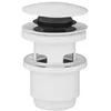 Image de Edouard Rousseau Bonde de Lavabo Clic-Clac, diam. 63 mm, certifié NF, avec Trop Plein, Standard, Finition Blanche