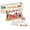 Image de VILAC - Oussassplass La Ville - Ingela P.Arrhenius - 9 pièces en Bois + 60 Cartes de Jeu avec Niveaux de difficulté évolutifs - Jeux d'Eveil pour Enfant en Bois - Dès 3 Ans - 7627