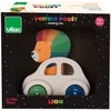 Image de VILAC - Voiture pouet Lion - Andy Westface - Jouet Premier Age - 1 Voiture en Bois avec klaxon intégré - Jeux d'Eveil pour Enfant en Bois - Jouet pour Enfant Dès 18 Mois - 7426Y