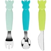 Image de Set 3 couverts silicone Sophie la girafe Bleu