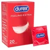 Image de Durex Préservatifs Feeling Extra - 20 Préservatifs Fins et Extra Lubrifiés Pour Plus de Sensations - Taille Standard