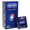 Image de Durex YOU and ME - 10 Préservatifs Extra Lubrifiés avec Gel Retardant et Texture Stimulant pour un Plaisir Partagé Longue Durée