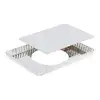 Image de Moule à tarte rectangulaire en fer blanc fond amovible bords cannelés Gobel