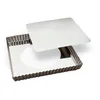 Image de GOBEL - Moule à tarte cannelée carrée - Fer Blanc matière écoresponsable - fond mobile - 23 x 23 cm - Fabriqué en France
