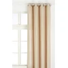 Image de LINDER 0517/17/375FR Rideau Toile Aspect Lin Gris Ficelle Oeillets 135 x 260 cm
