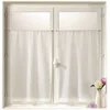 Image de Linder 0323 /10/415 Paire de Vitrages Droits Etamine Blanc Passe Tringle 95 x 160 cm