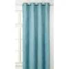 Image de LINDER 0520/40/375FR Rideau Suédine Lourde Bleu Ciel Oeillets 145 x 260 cm