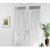 Image de Linder 0110 /10/501 Paire de Bonne Femme Voile Plein Jour Blanc Passe Tringle 95 x 150 cm