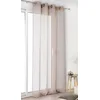 Image de LINDER Voilage 100% Lin Voile DE Lin Coloris Beige Naturel Finition Oeillets Canon de Fusil en 145x260cm