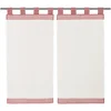 Image de Linder 0230 /6/90162/453 Paire de Vitrages Droits Carreaux Torchon Rouge Pattes 45 x 90 cm