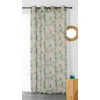 Image de LINDER Voilage à Motifs végétaux, Feuilles Tendances imprimés Vertes sur Fond Beige/Taupe en 150x260cm