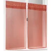 Image de Linder Paire de Vitrages Droits Kaolin Point Clair Terracotta Passe Tringle 45 x 90 cm
