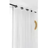 Image de QABANE - Voilage Ignifugé Certifié Non Feu M1 - Polyester - Sécurité Incendie ERP - 8  illets Ronds - Prêt à Poser - 145 x 240 cm - Blanc