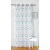 Image de LINDER Voilage à Motifs Dinosaures pour Enfant - Tissé et Teint en France - Style Jurassique - Coloris Écru, Bleu et Terracotta - oeillets Canon de Fusil - 150x240cm - 100% Polyester - Collection Dino