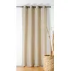 Image de Linder - Voilage en Laine -  illets Couleur Canon de Fusil - Coloris Lin chiné - 145x270cm - 56% Laine 24% Polyester 20% Lin - Tissé et Teint en France - Collection Kaolaine