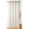 Image de LINDER - Voilage Bouclette - Finition  illets Couleur Canon de Fusil - Coloris Écru - 140x240cm - 100% Polyester - Collection Boucline