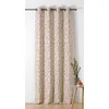 Image de LINDER - Rideau Tissé et Teint en France - Style Ethnique - Finition  illets Couleur Canon de Fusil - Coloris Blanc à Motif Fauve - Dimensions 140x240cm - Collection Mescal